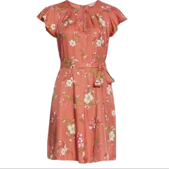 Rebecca Taylor Lita Floral Print Silk Blend Dress - Picture 3 of 8